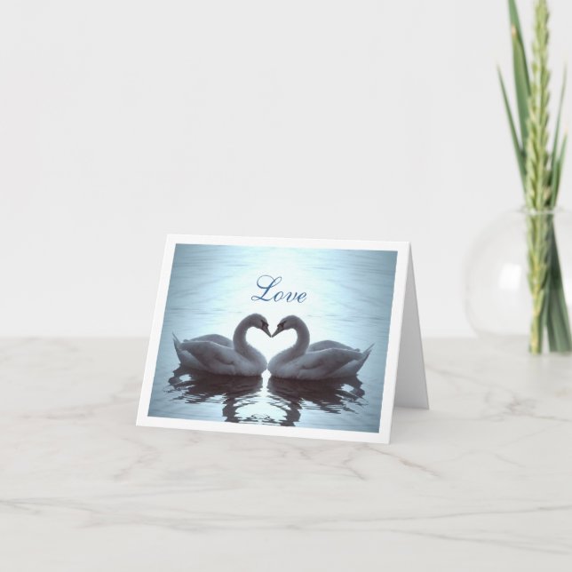 SvanhjärtaMoire i kricka Helgkort (Framsida)