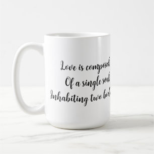 🦢 Svanhjärtan Kärlek är enkel Själ Mug 💖 Kaffemugg