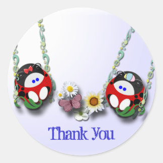 Svänjtid tack runt klistermärke