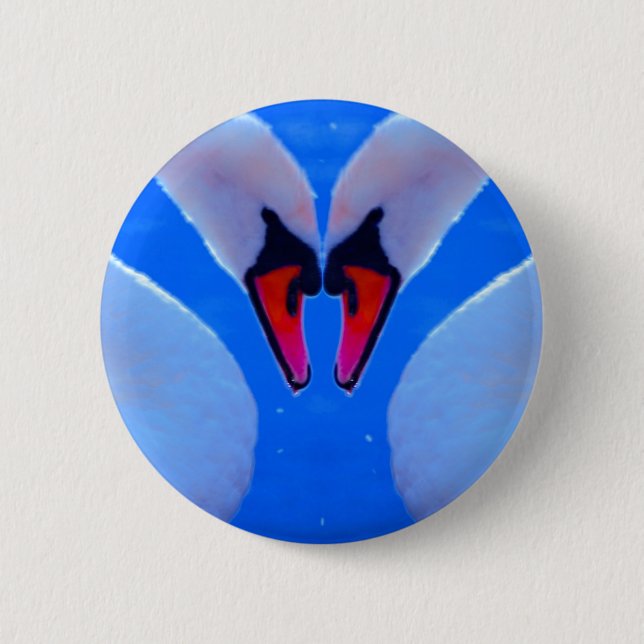 Svankärlek, romantiska hjärtformade nackar knapp (Framsida)