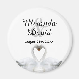 Svankopp namns monogram bröllop magnet