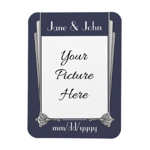 Svanky Art Deco i Blue Spara-the-Date Magnet
