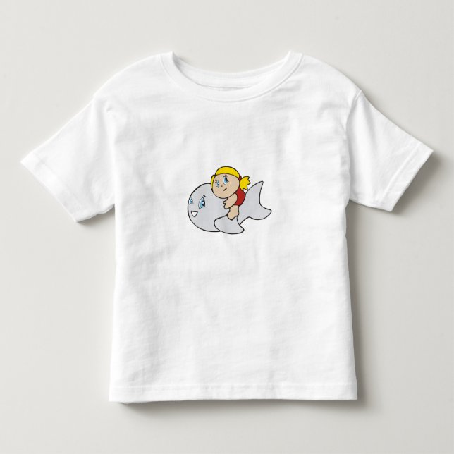 Svanning av flickor med Dolphin Tee (Framsida)