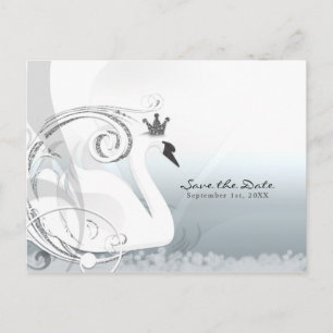 Svanprinsessa Silver & White Spara datum Meddelande Vykort