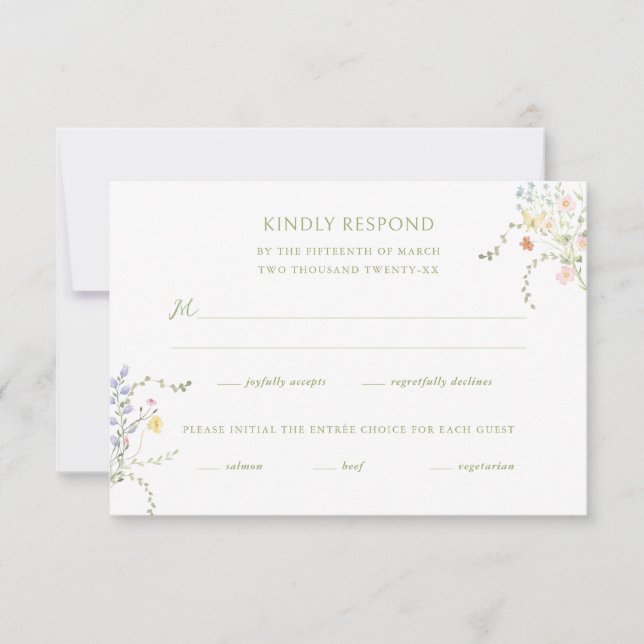 Svans Floral Monogram Krönings Bröllop OSA Kort (Framsida)