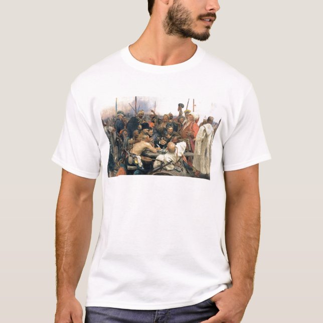 Svar av de Zaporozhian cossacksna T Shirt (Framsida)