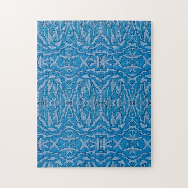 Svår blå Agave Kaleidoscope Puzzle Pussel (Vertikal)
