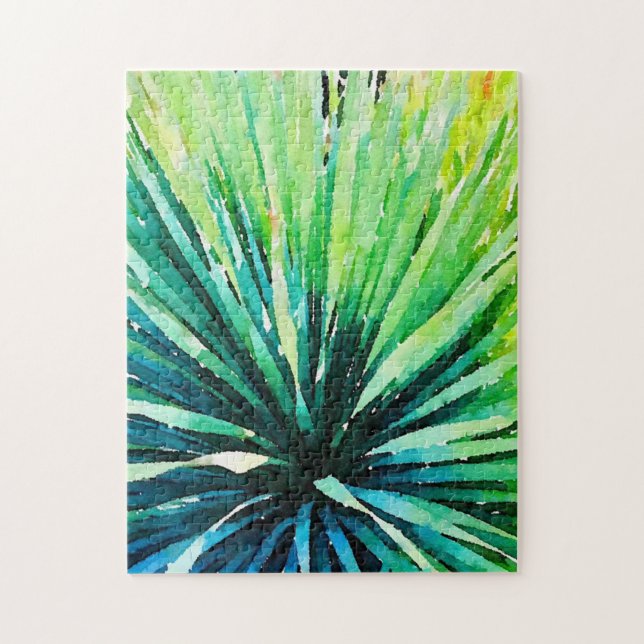 Svår Desert-Grönt och Blue Sotol Puzzle Pussel (Vertikal)