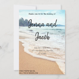 Svår inbjudan till Tropical Beach Wedding