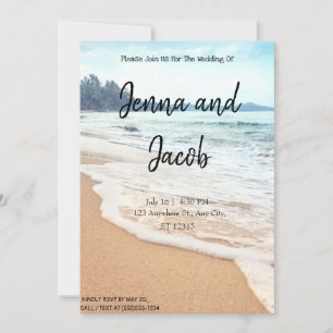 Svår inbjudan till Tropical Beach Wedding