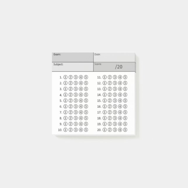 Svar Lakan (Bubbles)-Black & White Post-it Block (Framsida)