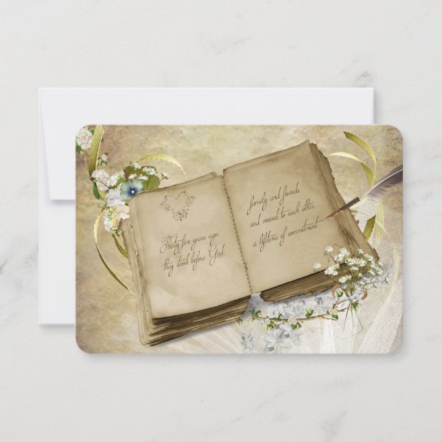 Svar på 35-årsjubileets förnyelse av löfte inbjudningar (Framsida)