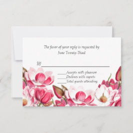 Svar på bröllop RSVP med Södra Rosa Magnolior