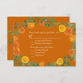 Svar på inbjudan till orange & Rust Fall Peony Ro