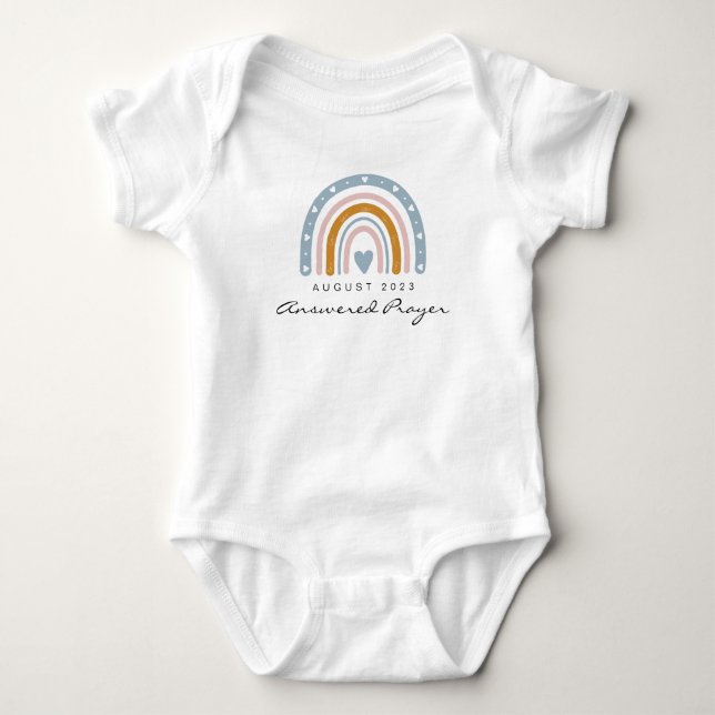 Svar på meddelandet från Prayer Boho Rainbow Baby T Shirt (Framsida)