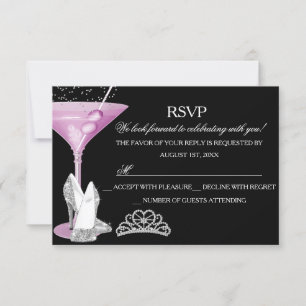 Svar på möhippa-inbjudan till Rosa Glittercocktail