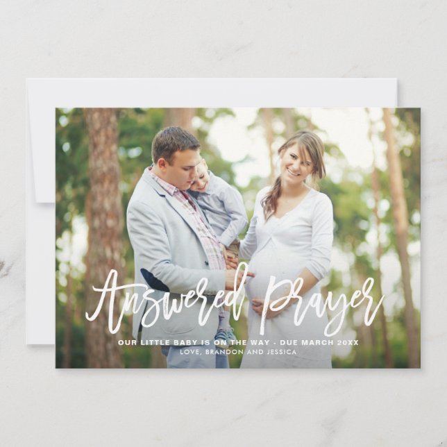 Svar på Prayer Lettering Gravid Meddelande om upps (Framsida)