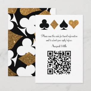 Svar på QR-kod för Destiny Guld Las Vegas Bröllop