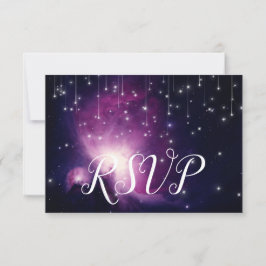 Svar på RSVP för Purple Galaxy Celestial Stars Inbjudningar