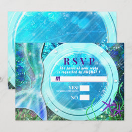 Svar på sjöjungfrusvans magi under havet söt 16  inbjudningar