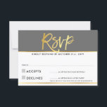 Svar RSVP modern grå grå marmor guld skrivning<br><div class="desc">En enkel design för dina RSVP-svarskort - för att matcha dina huvudinbjudningar. 
Gillar designen,  men vill se några ändringar - ett annat färgschema,  produkt,  lägg till ett foto eller anpassa för en annan tillfälle - ingen fara,  kontakta mig helt enkelt på KAT@SIMPLYSWEETPAPERIE.COM
Jag hjälper dig gärna!</div>