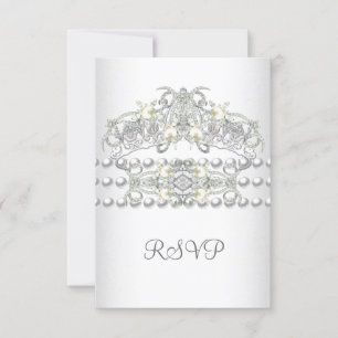 Svar RSVP Tiara Silver Vit Pärla Diamant