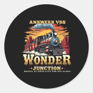 Svar Vbs Wonder Junction Kristna tågtTema Runt Klistermärke