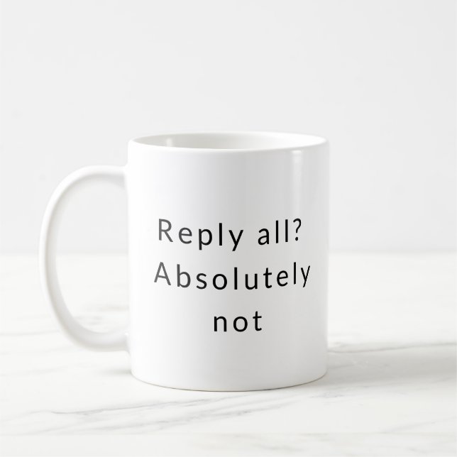 Svara alla versioner - Office Etiquette Mugg (Vänster)