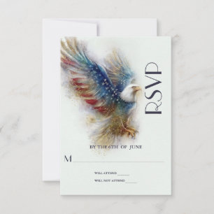 Svara Bald Eagle Patriotisk USA Semiquincentennial OSA Kort