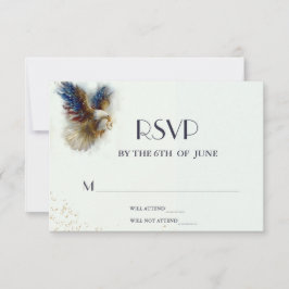 Svara Bald Eagle Patriotisk USA Semiquincentennial OSA Kort