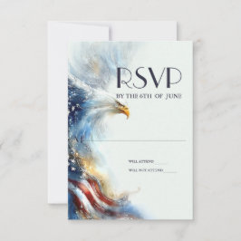 Svara Bald Eagle Patriotiskt USA Semiquincentennia OSA Kort