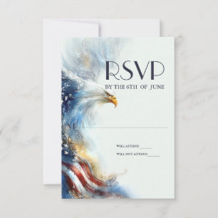 Svara Bald Eagle Patriotiskt USA Semiquincentennia OSA Kort