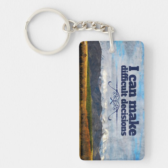 "Svåra beslut" Motiveringsbekräftelse Nyckelring (Framsidan)