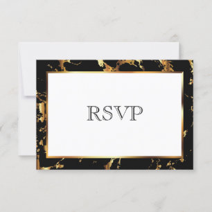 Svara Black and Gold Marble OSA Kort