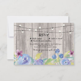 Svara Bröllop Rustika Bröllopskort med Blommotiv I Inbjudningar