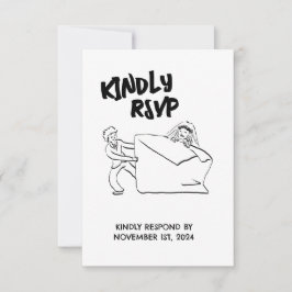 Svara Cute Couple Illustration OSA Kort