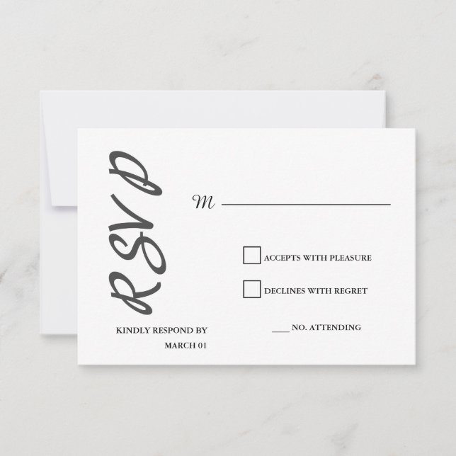 Svara enkelt på modernt vanligt minimalistiskt van OSA kort (Framsida)