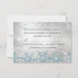 Svara för Blue Pearl Snöflinga Julfest OSA Kort
