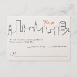 Svara för San Francisco Skyline Bröllop Inbjudningar