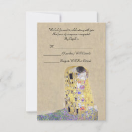 Svara "Kyssen" Golden Wedding Anniversary Klimt OSA Kort