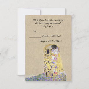 Svara "Kyssen" Golden Wedding Anniversary Klimt OSA Kort
