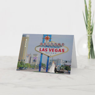 Svara Las Vegas Bröllopsannonseringskort Helgkort