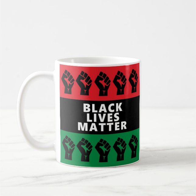 SVARA LIVAR MATTER STOPPRACISM JÄMSTÄLLDHETSBLM EN KAFFEMUGG (Vänster)
