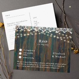 Svara med meny mall Rustik Trälacebelysning