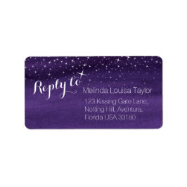 Svara på adressetiketterna himlar bröllop i adressetikett