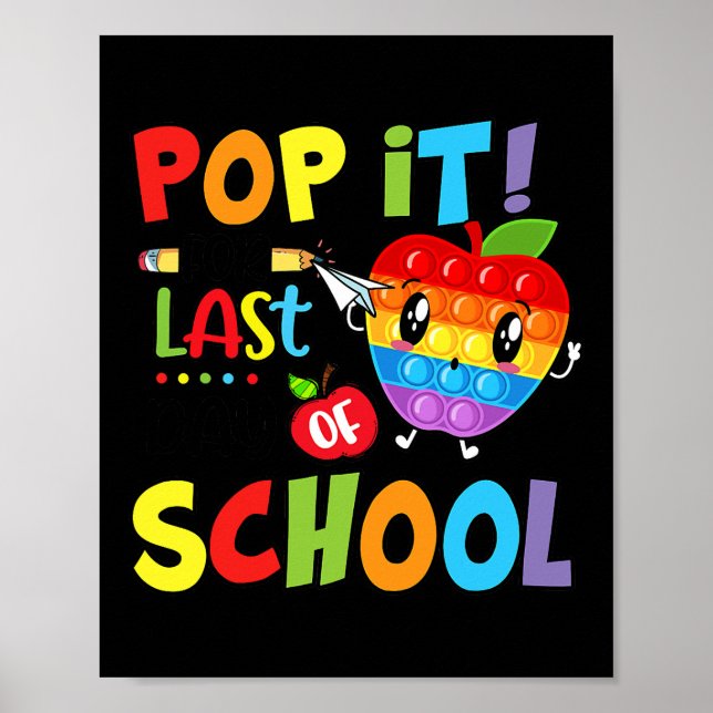 Svara på den sista dagen i skolmatäppelmaten poster (Framsidan)
