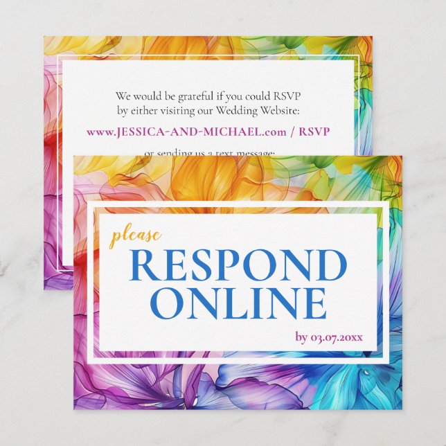 Svara på OSA kort Etheral Bloom online (Fram/baksida)