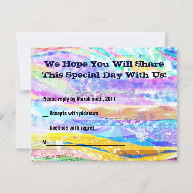 Svara på Torah Pub Mitzvah-inbjudan OSA Kort (Framsida)