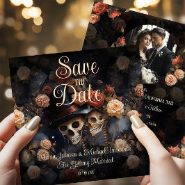 Svara Skeletons gotiskt spara datumkortet Datumet