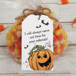 Svara tid för dina hänskjutningar Halloween Presentetikett